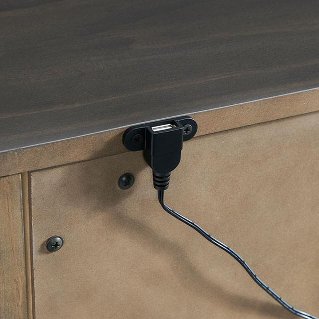 ALAINA Night Stand With USB Plug - Furniture 2 Go- FL