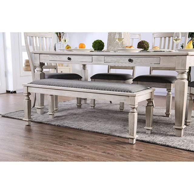 Georgia Antique White/Gray Dining Table - Furniture 2 Go- FL