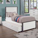 PRIAM Full & Twin Bed, White/Gray, Pink, Chrome, & Yellow - Furniture 2 Go- FL