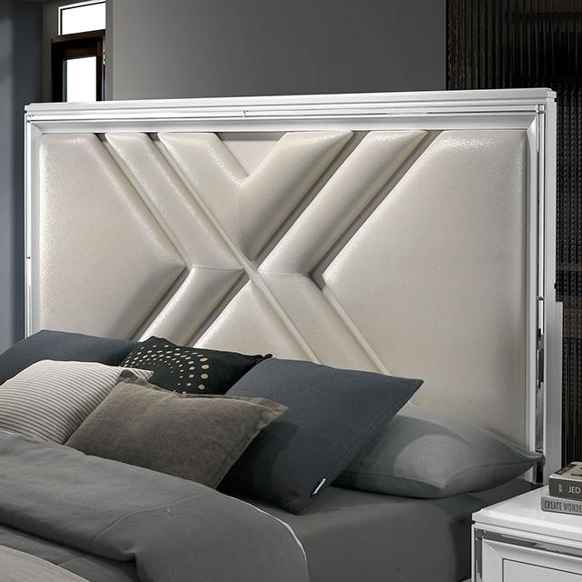 Emmeline 4 & 5 Piece Queen Bedroom Set Gray & White - Furniture 2 Go- FL