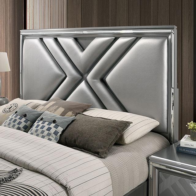 Emmeline 4 & 5 Piece Queen Bedroom Set Gray & White - Furniture 2 Go- FL