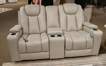 Elevate Edges Glider Reclining Loveseat with Console - Furniture 2 Go- FL