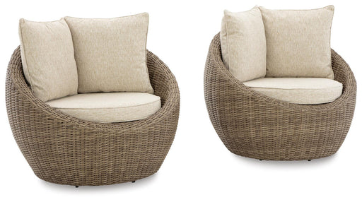 Danson Swivel Lounge with Cushion (Set of 2) - Furniture 2 Go- FL
