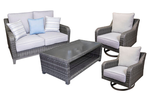 Elite Park Outdoor Loveseat, Lounge Chairs and Cocktail Table - Furniture 2 Go- FL
