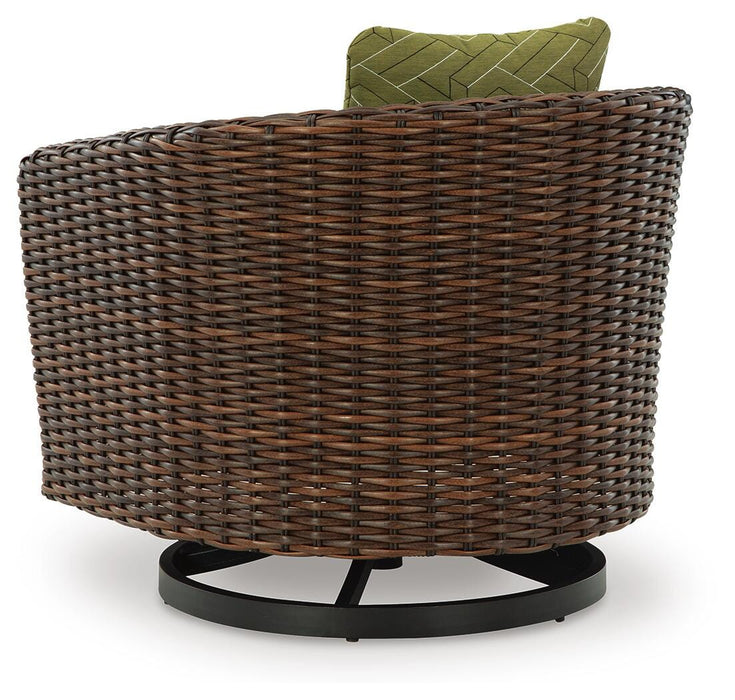 Horizon Hall Outdoor Swivel Lounge Chair with Cushion - Furniture 2 Go- FL