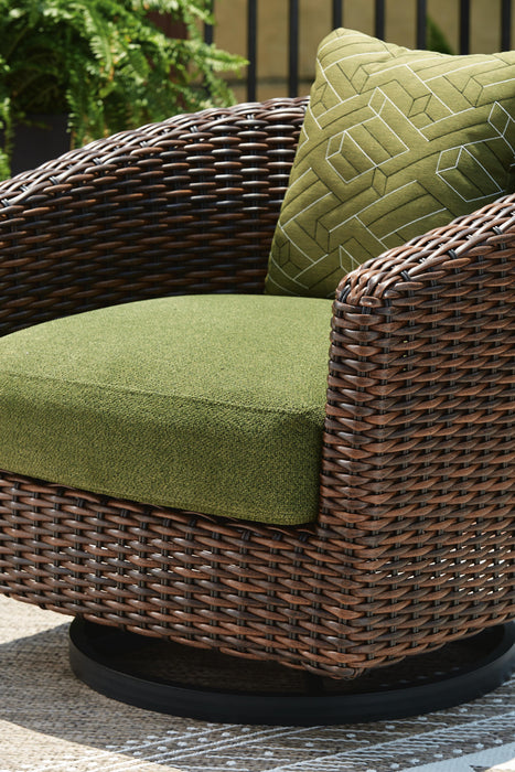 Horizon Hall Outdoor Swivel Lounge Chair with Cushion - Furniture 2 Go- FL