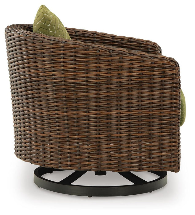 Horizon Hall Outdoor Swivel Lounge Chair with Cushion - Furniture 2 Go- FL