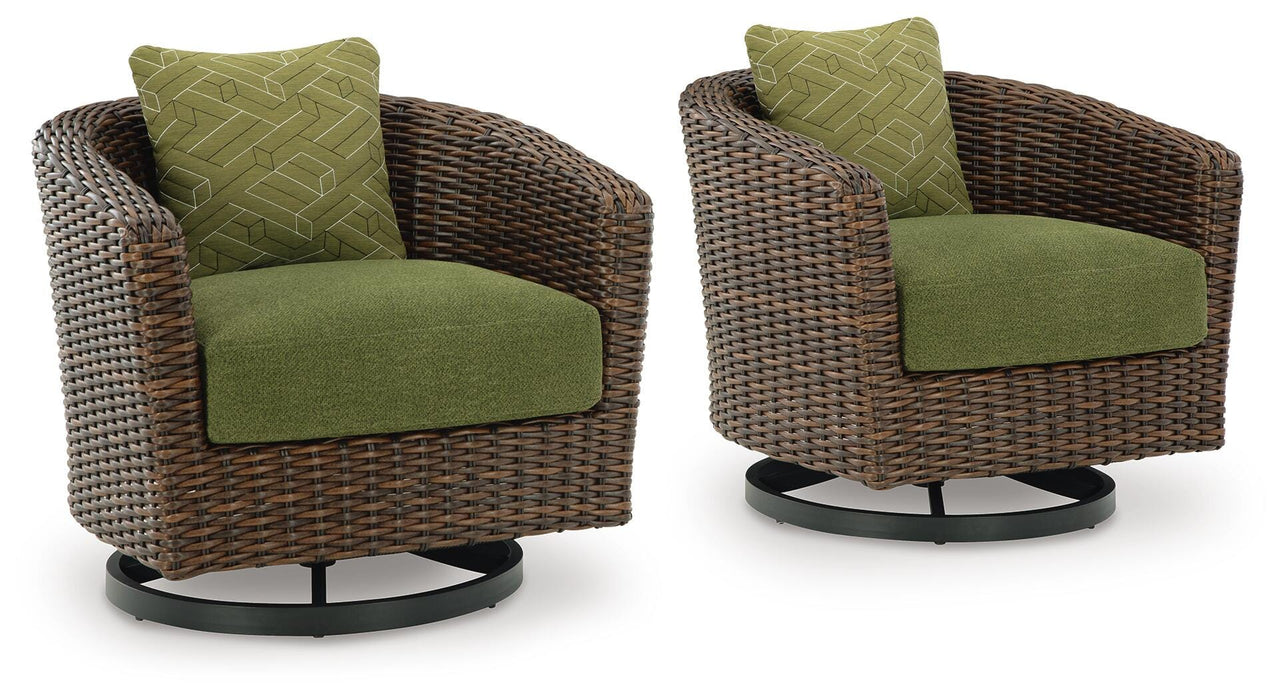 Horizon Hall Outdoor Swivel Lounge Chair with Cushion - Furniture 2 Go- FL