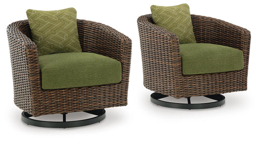 Horizon Hall Outdoor Swivel Lounge Chair with Cushion - Furniture 2 Go- FL