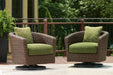 Horizon Hall Outdoor Swivel Lounge Chair with Cushion - Furniture 2 Go- FL