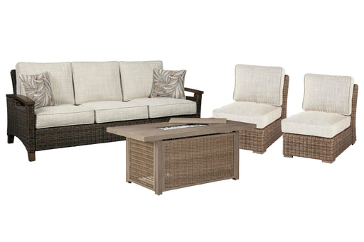 Beachcroft Outdoor Sofa, Lounge Chairs and Fire Pit - Furniture 2 Go- FL