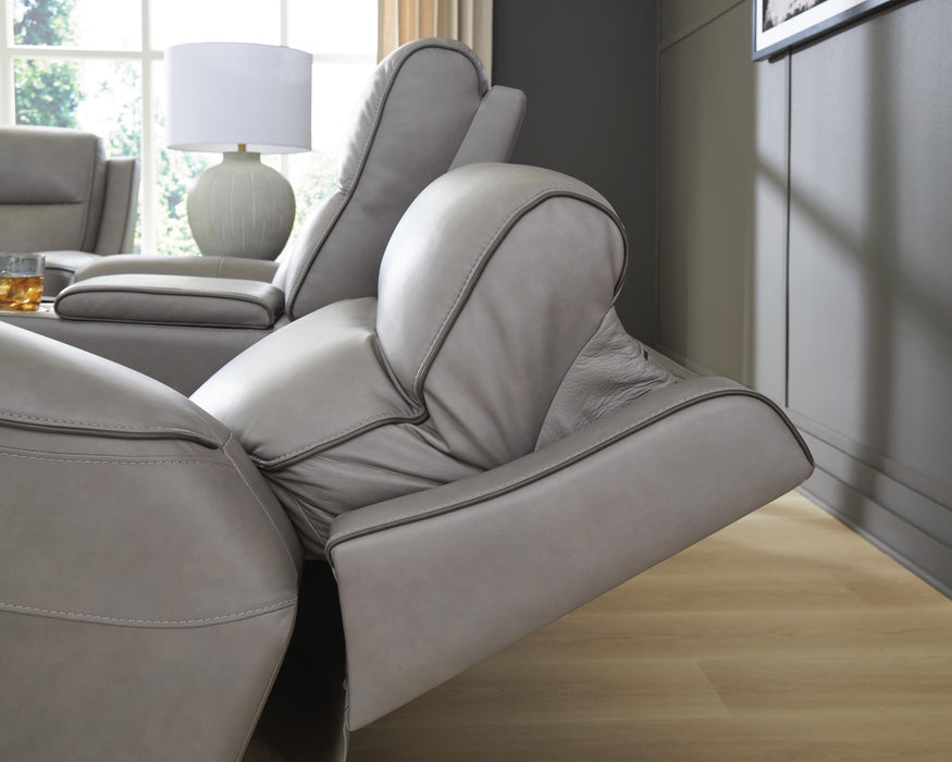 5Z-Comfort Power Reclining Loveseat with Console - Furniture 2 Go- FL