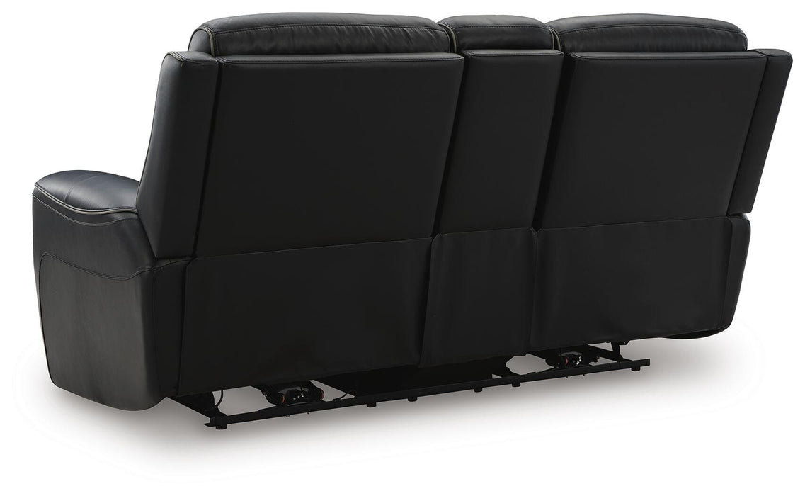 5Z-Comfort Power Reclining Loveseat with Console - Furniture 2 Go- FL