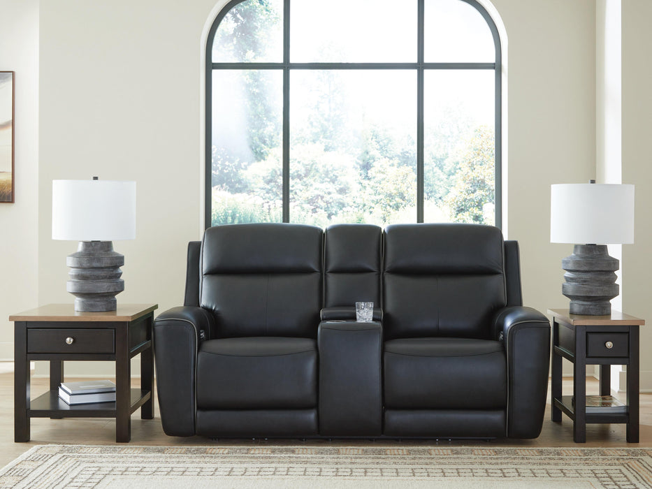 5Z-Comfort Power Reclining Loveseat with Console - Furniture 2 Go- FL