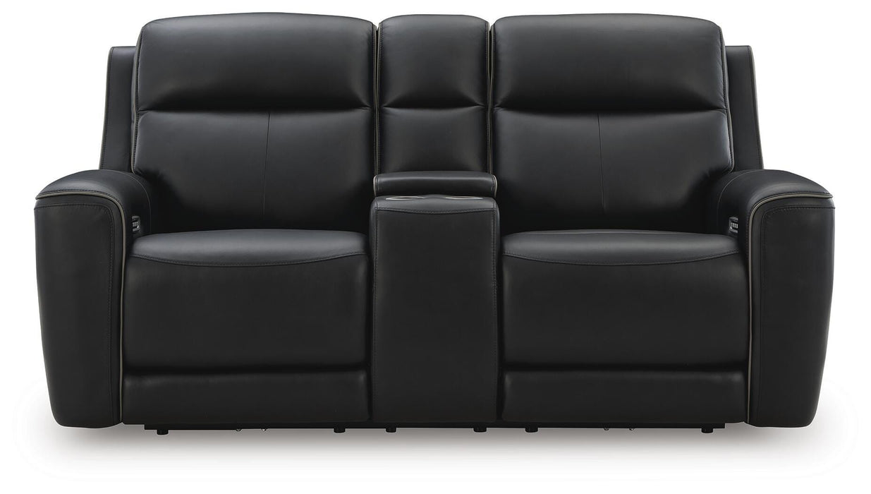 5Z-Comfort Power Reclining Loveseat with Console - Furniture 2 Go- FL