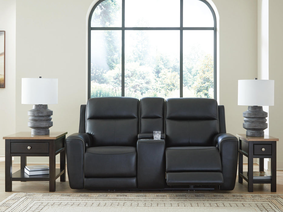 5Z-Comfort Power Reclining Loveseat with Console - Furniture 2 Go- FL