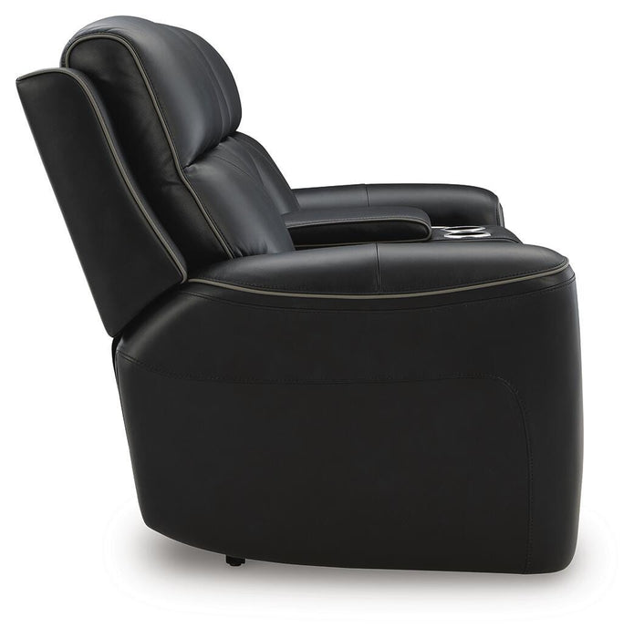 5Z-Comfort Power Reclining Loveseat with Console - Furniture 2 Go- FL