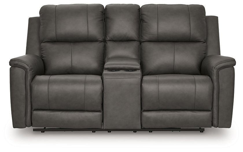 Bleckley Power Reclining Loveseat with Console - Furniture 2 Go- FL