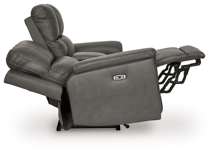 Bleckley Power Reclining Loveseat with Console - Furniture 2 Go- FL