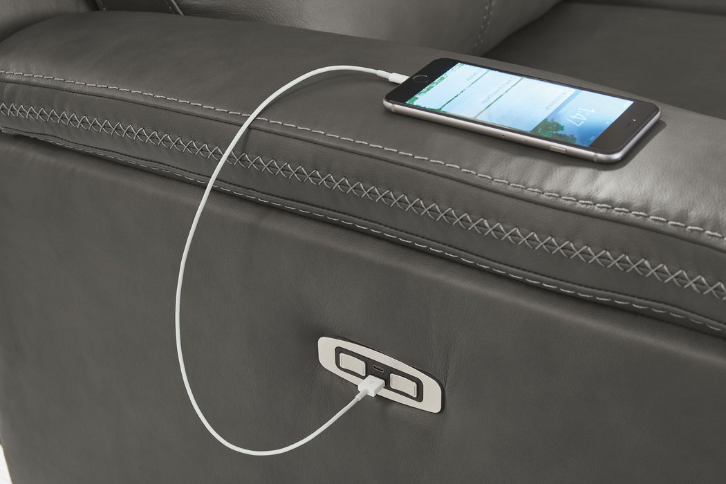 Bleckley Power Reclining Loveseat with Console - Furniture 2 Go- FL