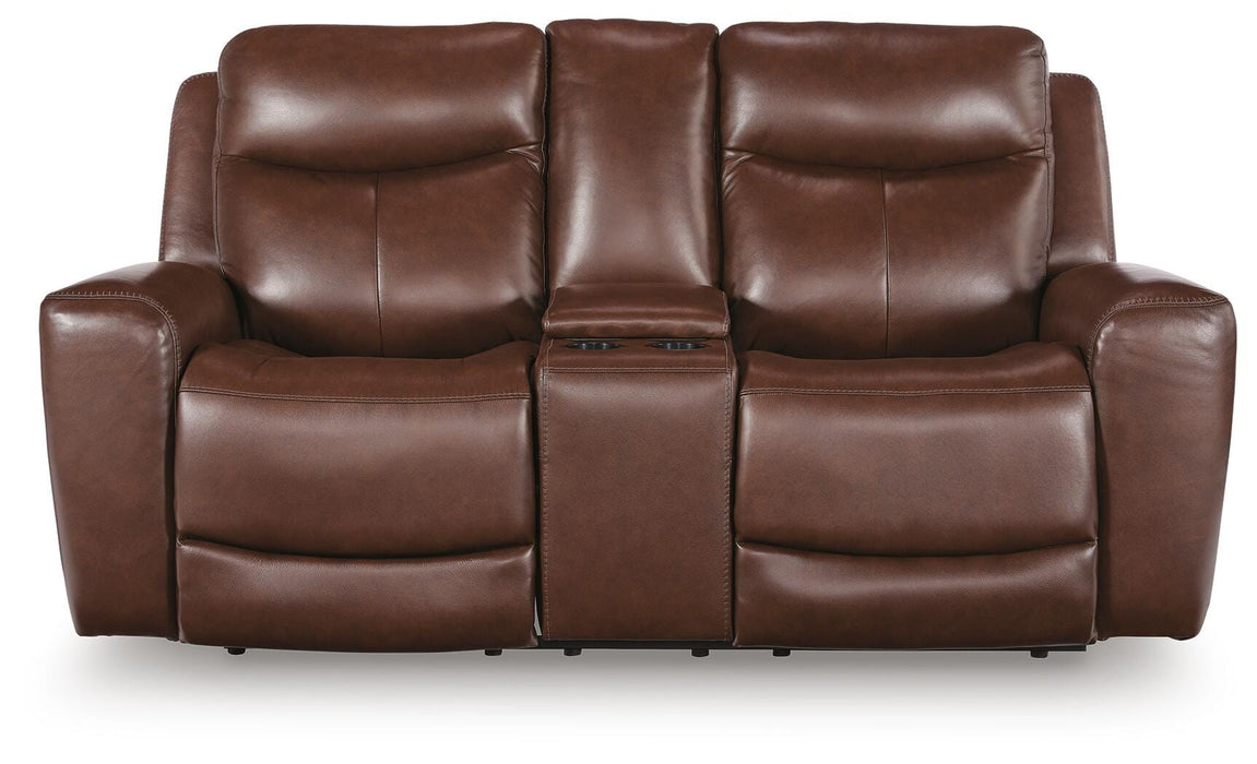 Next Move Power Reclining Loveseat with Console - Furniture 2 Go- FL
