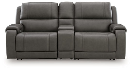 5Z - Pittson Power Reclining Sectional Loveseat with Console - Furniture 2 Go- FL