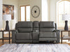 5Z - Pittson Power Reclining Sectional Loveseat with Console - Furniture 2 Go- FL