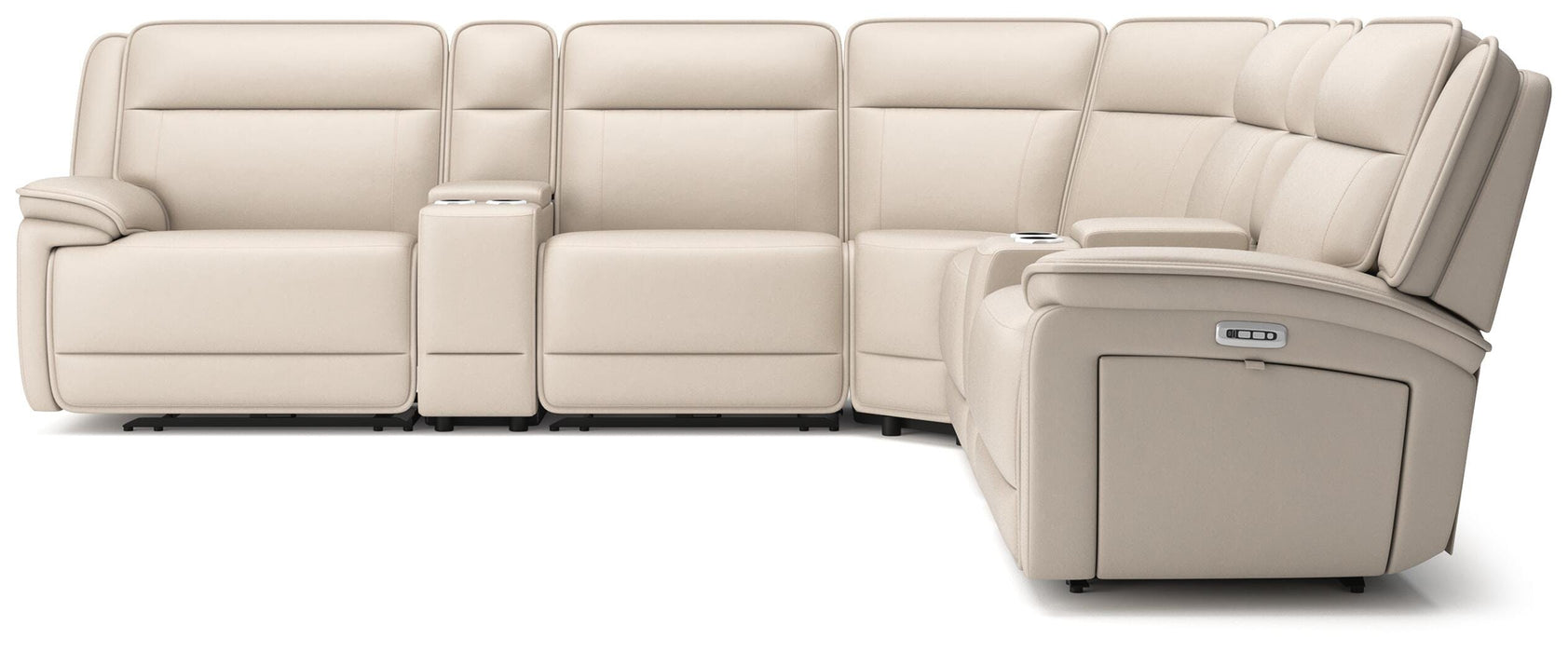 Double Deal Reclining Sectional with 2 Consoles - Furniture 2 Go- FL
