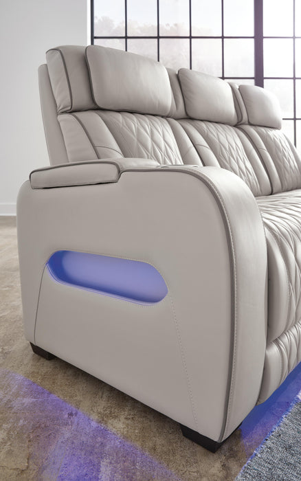 Boyington Power Reclining Loveseat with Console - Furniture 2 Go- FL