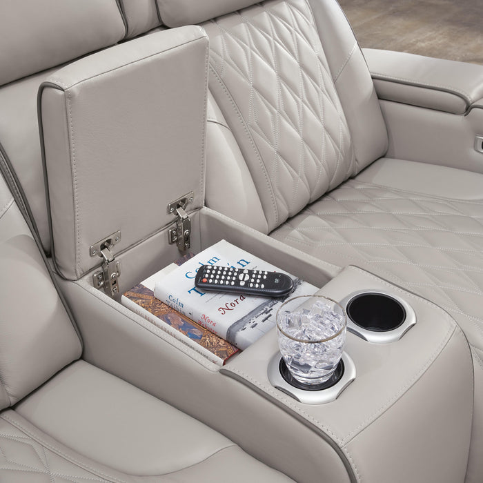 Boyington Power Reclining Loveseat with Console - Furniture 2 Go- FL