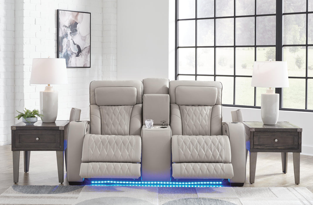 Boyington Power Reclining Loveseat with Console - Furniture 2 Go- FL