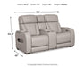 Boyington Power Reclining Loveseat with Console - Furniture 2 Go- FL