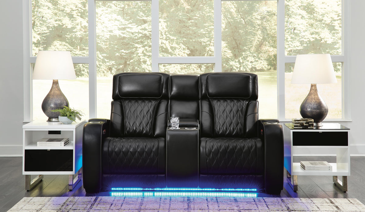 Boyington Power Reclining Loveseat with Console - Furniture 2 Go- FL