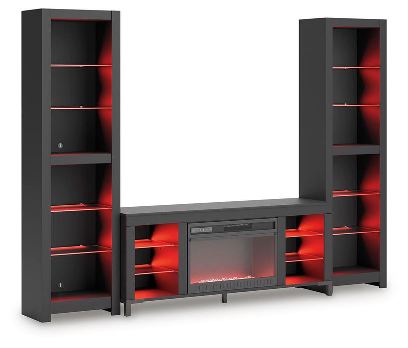 Cayberry Entertainment Center with Electric Fireplace - Furniture 2 Go- FL