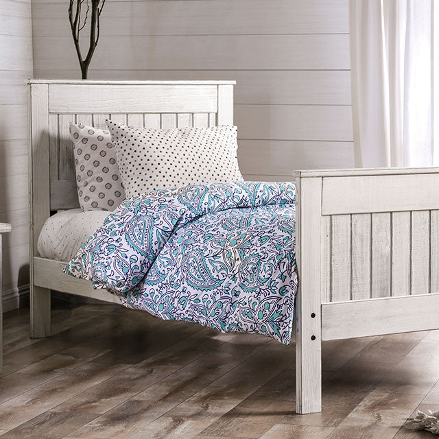 Rockwall Full, Queen, & Twin Bed White, Gray, & White - Furniture 2 Go- FL