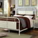 Haldus Cal.King, E.King, & Twin Bed White, Ivory, & Red - Furniture 2 Go- FL