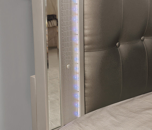 Brachium Queen Bedroom Set Silver - Furniture 2 Go- FL