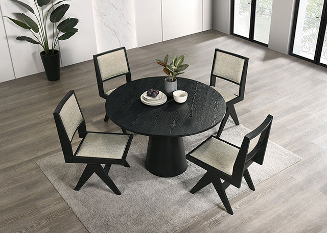 Tottenham 5 Pc Dining Table Set Black