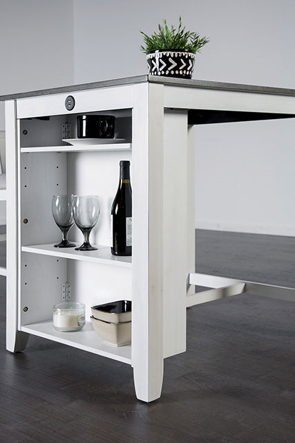 Lescles 3 Pc Counter Ht Set (1 Table + 2 Chairs) - Furniture 2 Go- FL