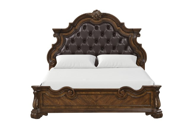 Leovanni 4 Pc Queen Bedroom Set Brown - Furniture 2 Go- FL