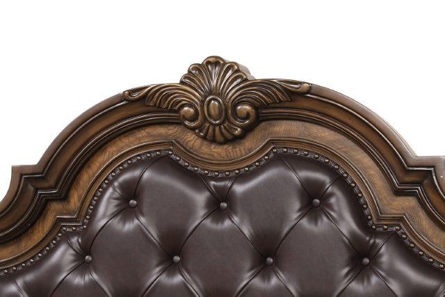 Leovanni 4 Pc Queen Bedroom Set Brown - Furniture 2 Go- FL