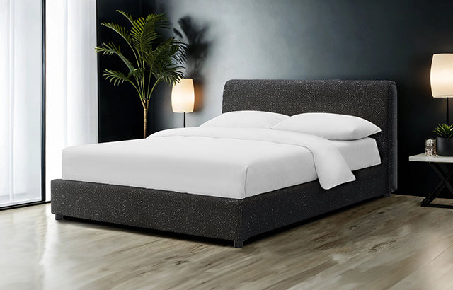 Vertham E.King, Full, & Queen Bed White & Black - Furniture 2 Go- FL