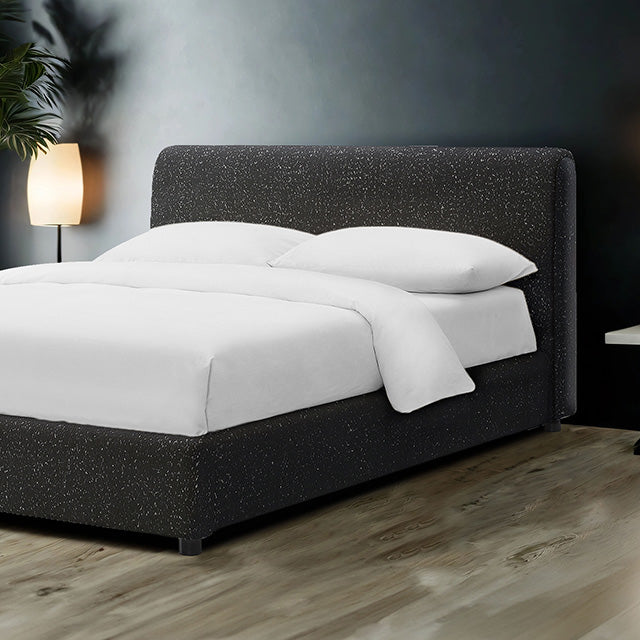 Vertham E.King, Full, & Queen Bed White & Black - Furniture 2 Go- FL