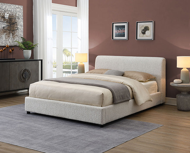 Vertham E.King, Full, & Queen Bed White & Black - Furniture 2 Go- FL