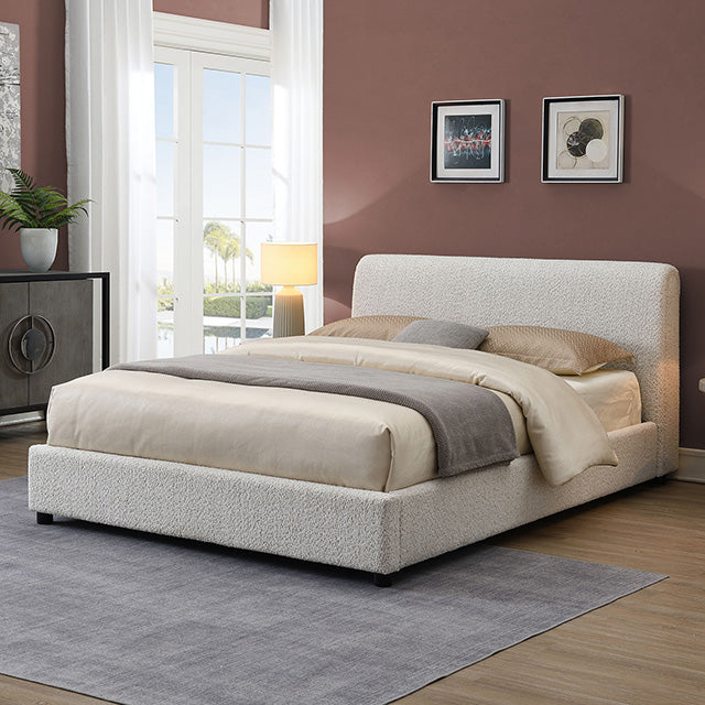 Vertham E.King, Full, & Queen Bed White & Black - Furniture 2 Go- FL