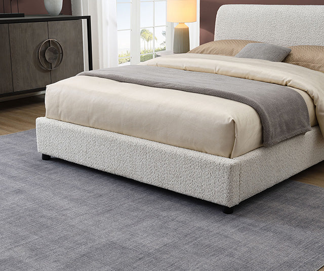 Vertham E.King, Full, & Queen Bed White & Black - Furniture 2 Go- FL