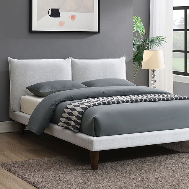 Verwood E.King, Full, & Queen Bed Gray & Light Gray - Furniture 2 Go- FL