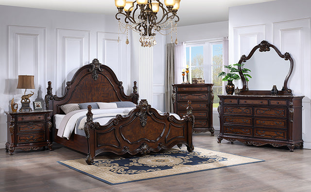 Francione E.King & Queen Bed White & Chrome - Furniture 2 Go- FL