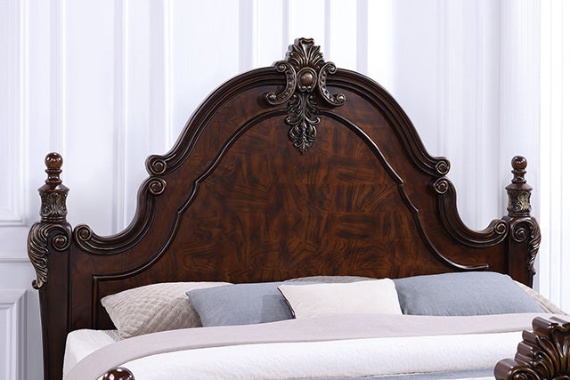 Francione E.King & Queen Bed White & Chrome - Furniture 2 Go- FL