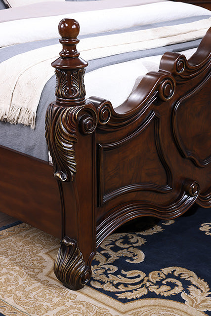 Francione E.King & Queen Bed White & Chrome - Furniture 2 Go- FL
